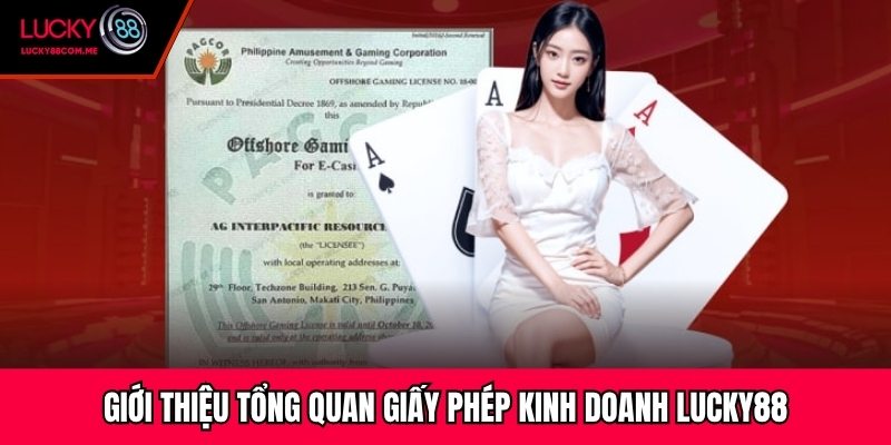 Giới thiệu tổng quan giấy phép kinh doanh Lucky88