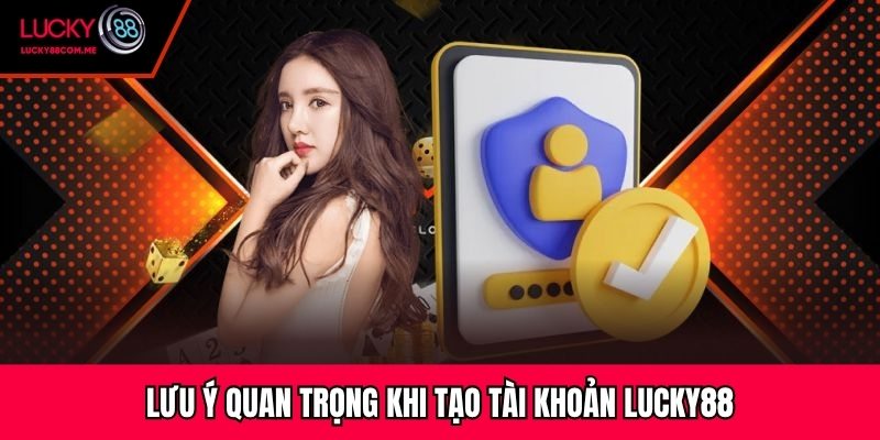 Lưu ý quan trọng khi tạo tài khoản Lucky88